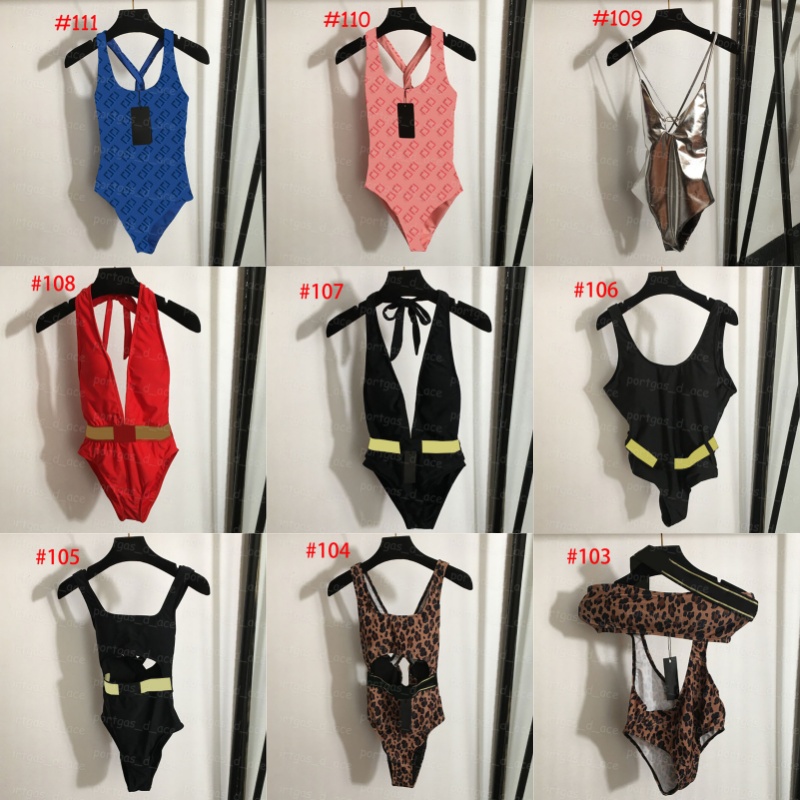 Women Leopard Swim Bodysuit Swimwear Sexy V Neck Swimsuit Luxury Brand Swimwear One Piece Bathing Suit Backless Swimsuits Push Up Swimsuist Designer Beachwear