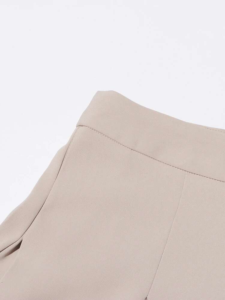TWOTWINSTYLE Solid Loose Two Piece Sets For Women V Neck Long Sleeve Tunic Coat High Waist Wide Leg Pants Elegant Set Female New