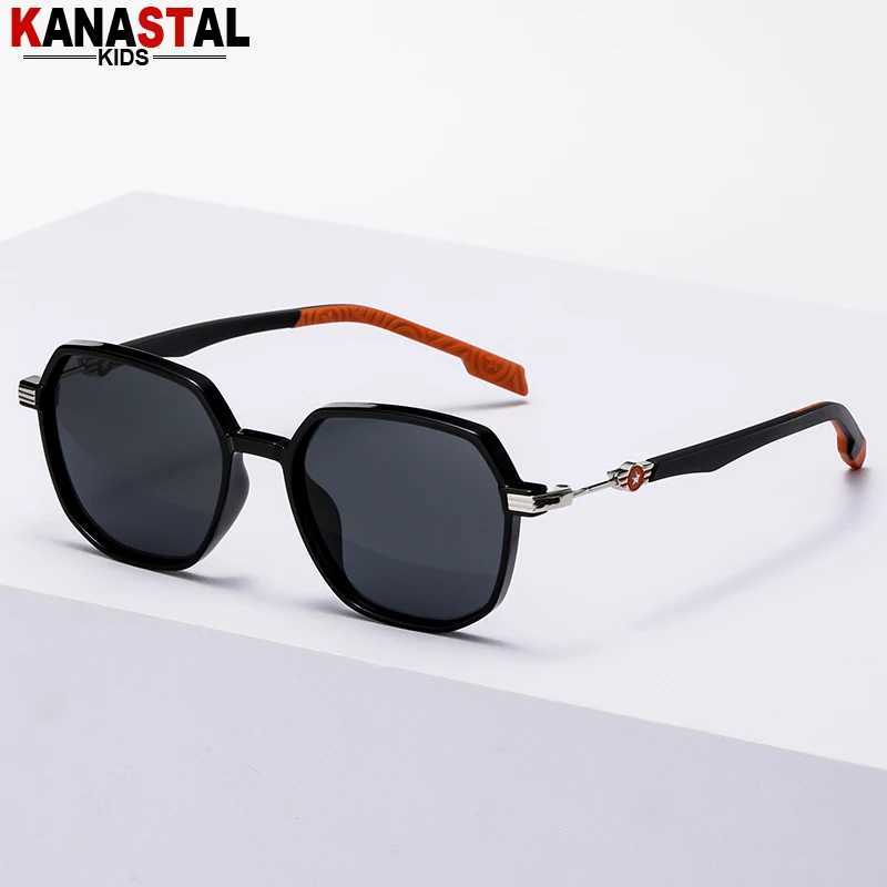 Childrens Sunglasses UV400 Polarized Sunglasses Childrens Sunglasses TR90 Metal Glasses Frame Camping Outdoor Sports Anti glare Sunshade Glasses W2501