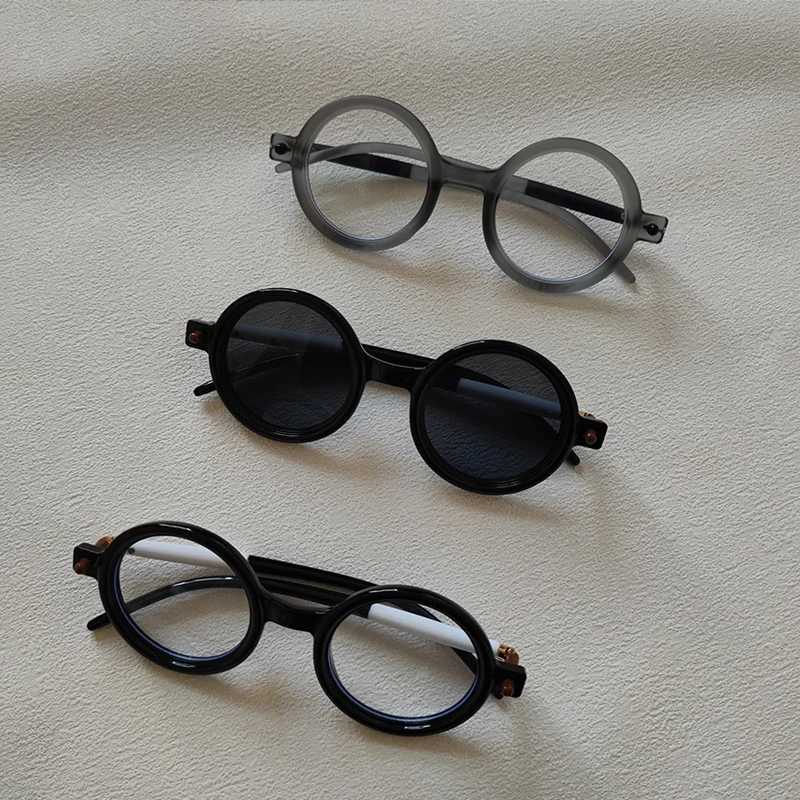3 pieces/set retro round womens sunglasses retro splicing color designer mens glasses outdoor driving sunshade glasses W250109