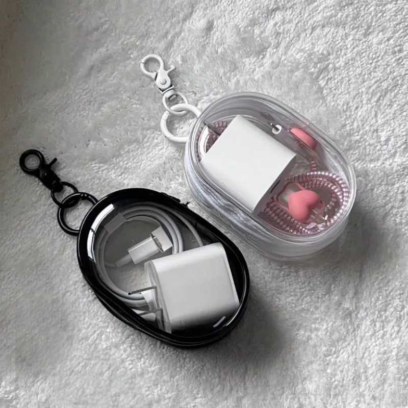 Korean Mini Cute Square Makeup Bag for Women Portable Earphones Lipstick Sanitary Napkins Storage Bag Mini Makeup Zipper Bag W250109