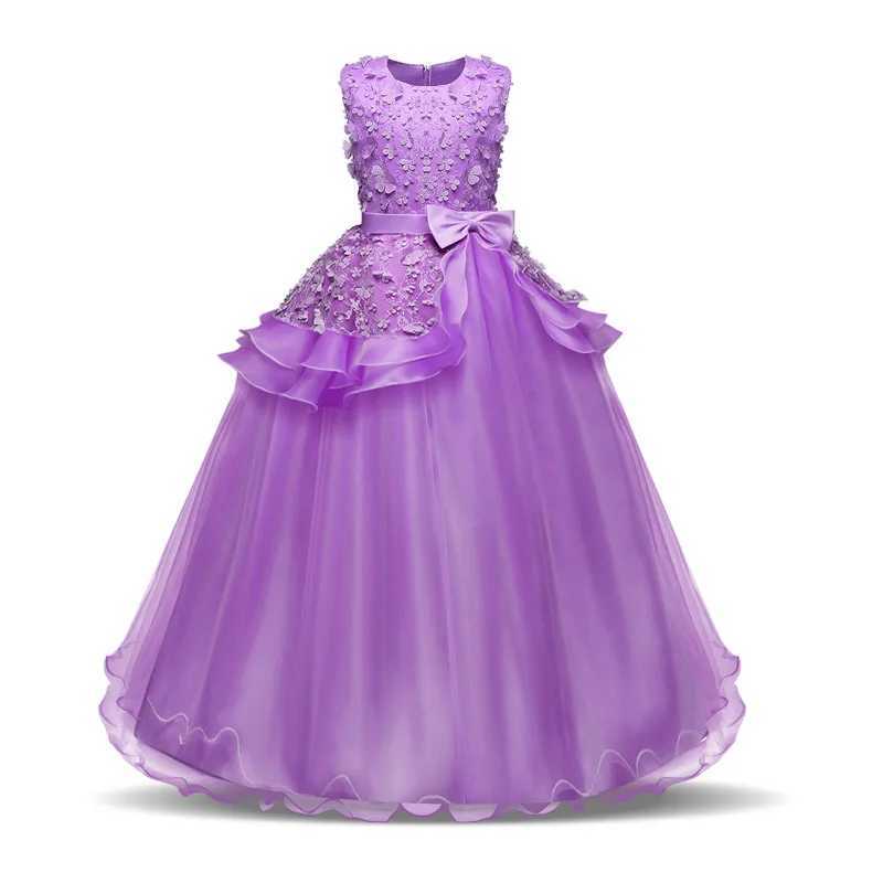 Girls Princess Bridesmaid Dress For Wedding Long Dress Girl Birthday Par Prom Gown Kids White Formal Pageant Vestidos 5-14YrsXJ250108