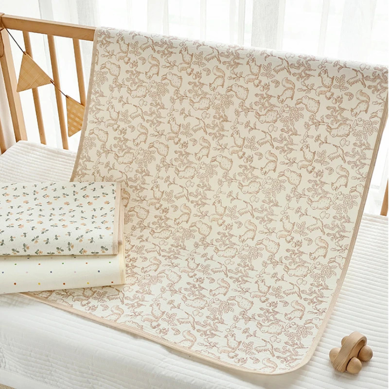 Cotton Baby Diaper Changing Mat Large Size Diaper Changing Pad Covers Waterproof Childrens Bed Sheet Bedding Items 250109