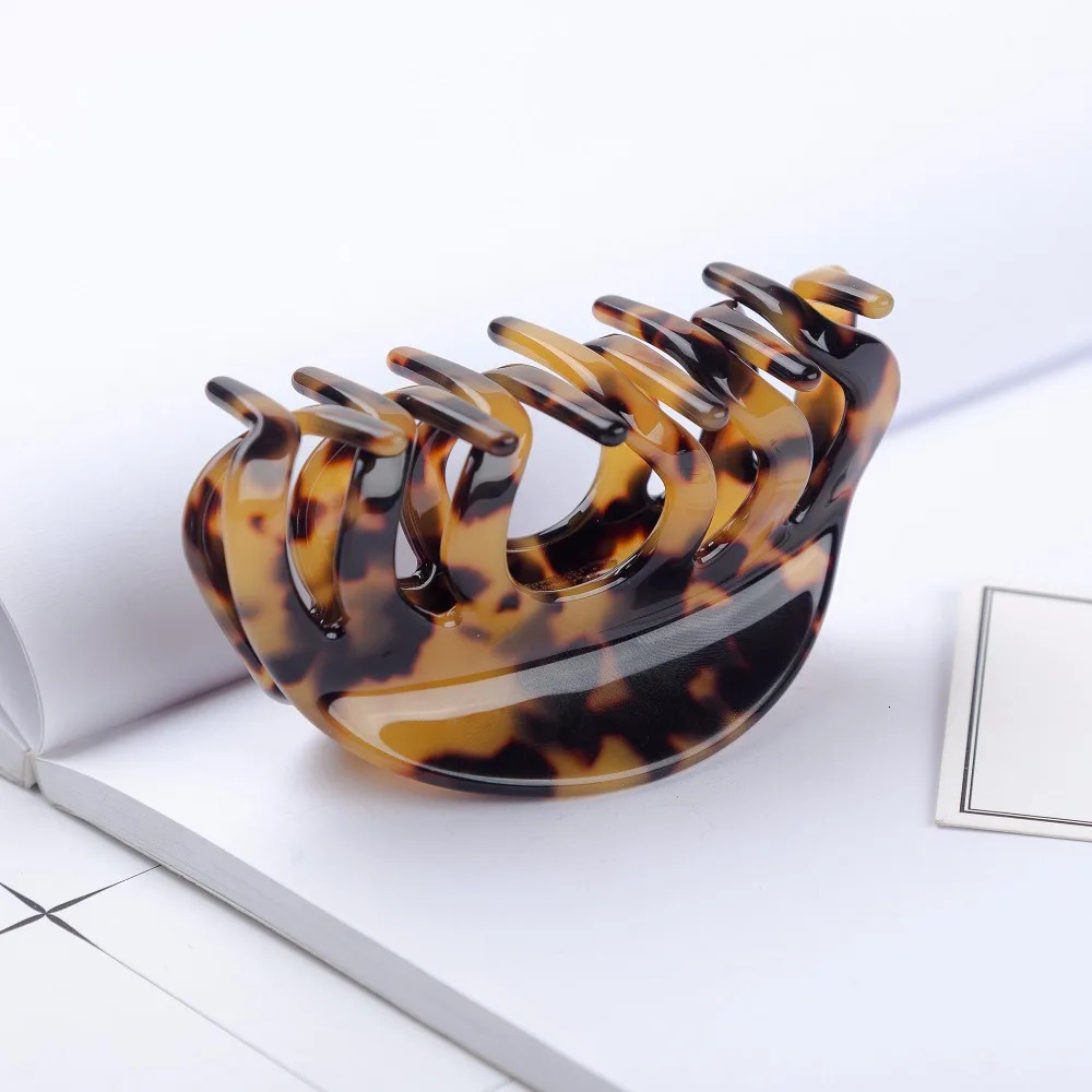 8cm Long Large Hair Claws Torise Shell Color Fashion Hair Accessories Headwear Hair Clip Acetate for Adult 250103