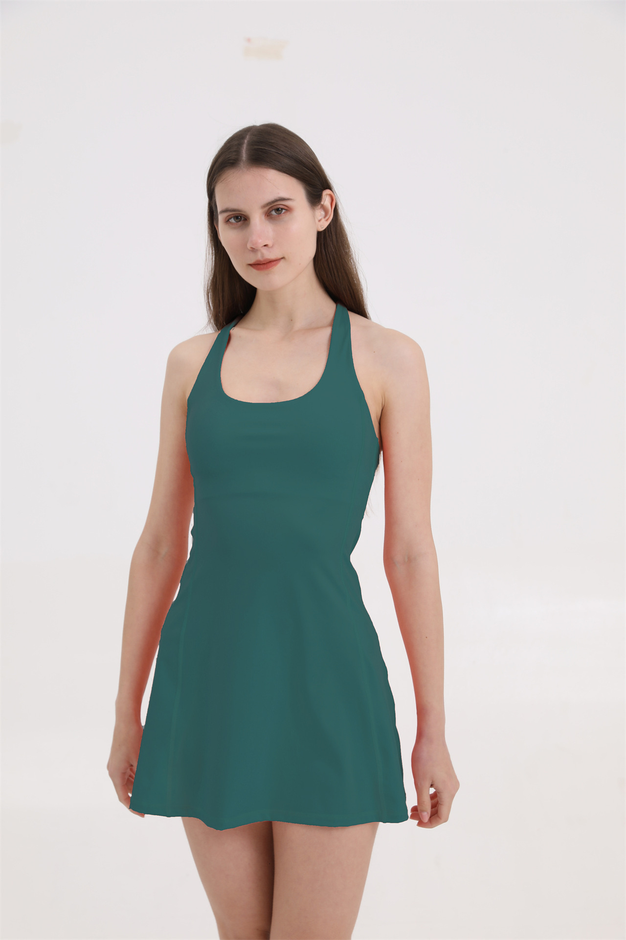 Women's 2025 new slim fit wrap around skirt style split swimsuit with professional hot spring designer swimsuits in conservative sizes, trendy be