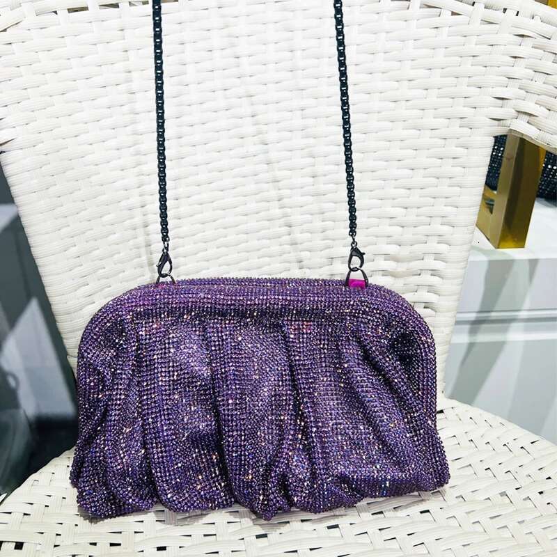 Shell Clip Rhies Designer Handbag For Women Purse 2023 Shiny Handmade Dia Shoulder Crossbody Evening Bag