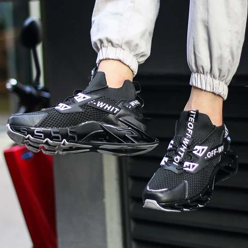 Men's Casual Sneaker Heighten S Sports Shoes Non-Slip Mesh Elastic Wear-Resistant Walking Platform Breathable Spring Autumn