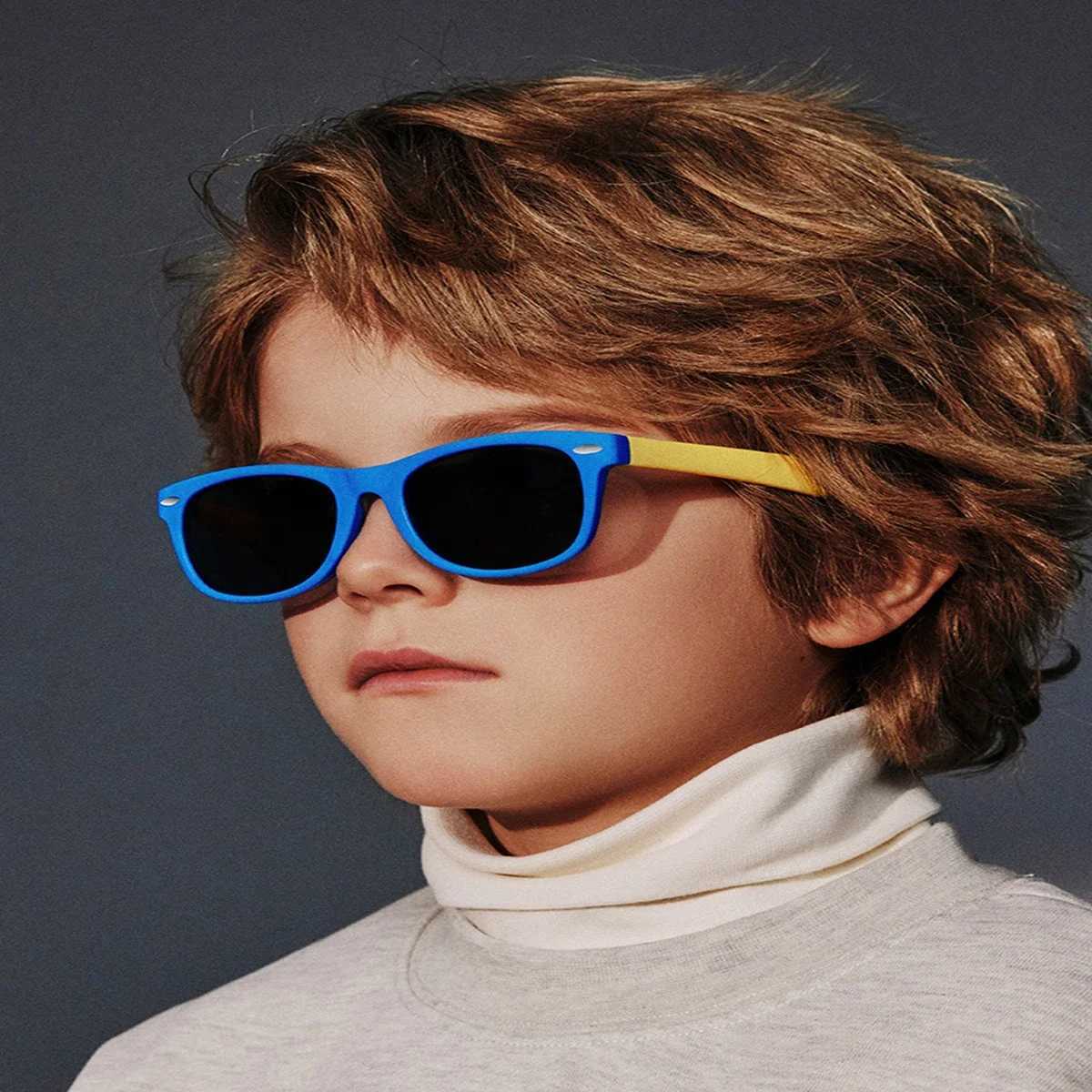 New polarized childrens sunglasses TR90 silicone boys and girls sunglasses childrens outdoor goggles UV400 W250109