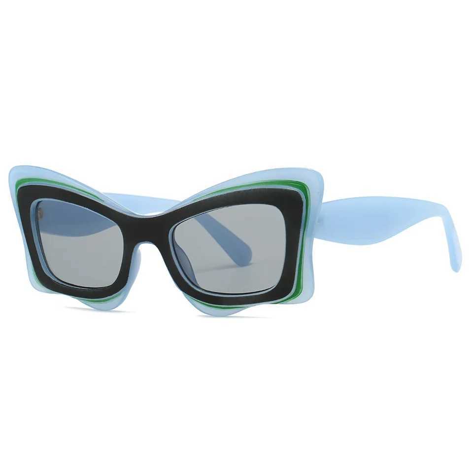 Super large square sunglasses for mens new luxury brand fashionable cat eye sunglasses with UV400 large frame outdoor glasses W250109