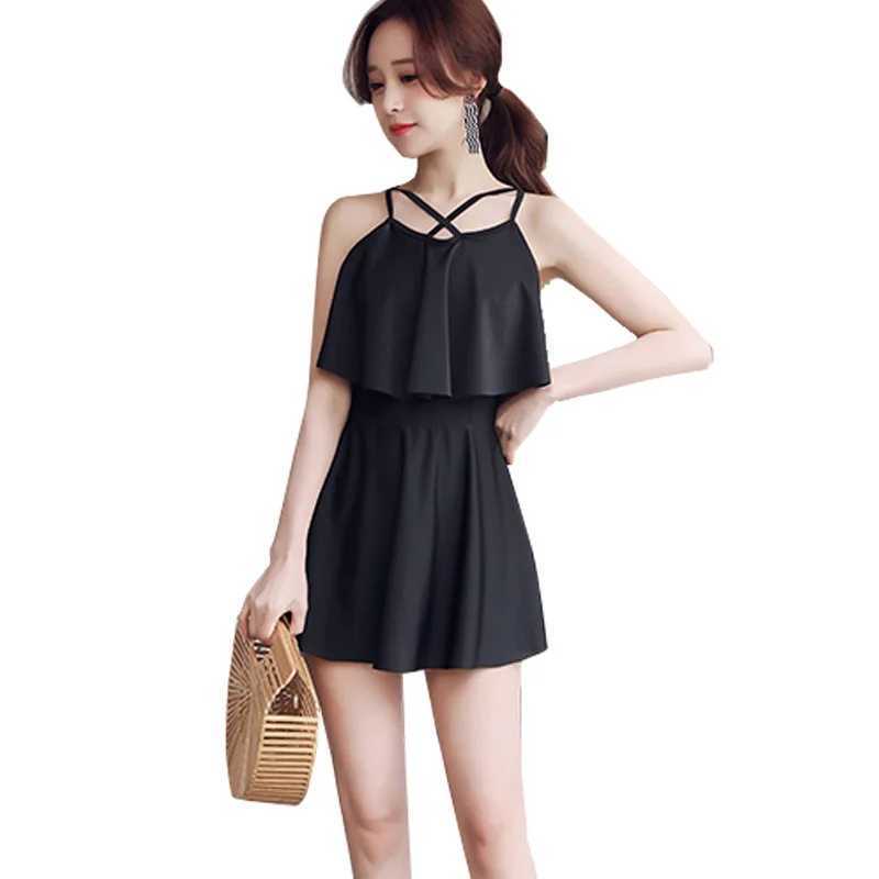 2024 New Korean Up One Piece Swimsuit Sexy Swimwear Women Swimsuit Monokini Bathing Suit Beachwear Summer SwimskirtXJ240108