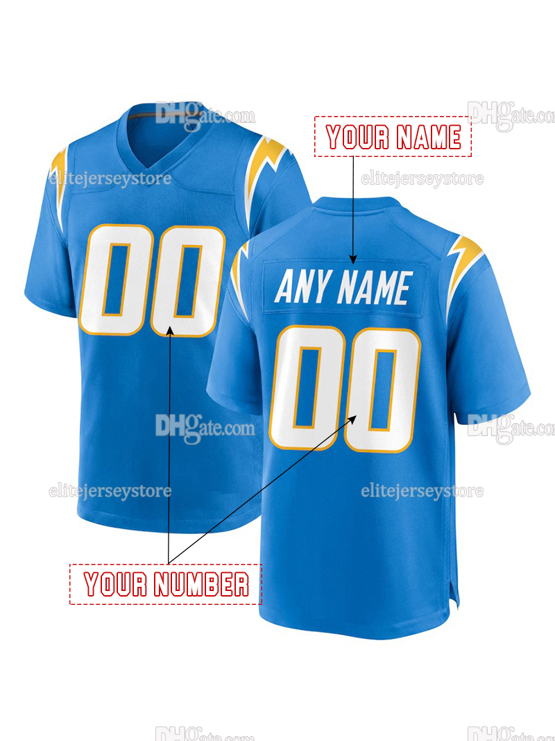 Personalized Custom Football Jersey McConkey Herbert Tomlinso Men Women Youth Any Name Number Embroidered Letter Number Design Polyester