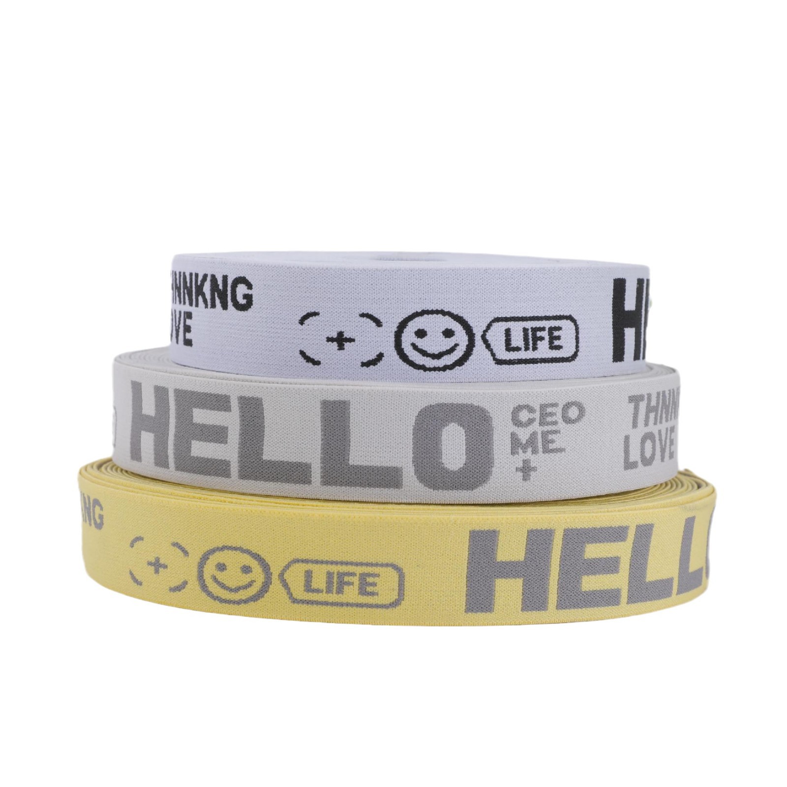 Alphabet jacquard elastic waistband with high elasticity and durability waistband for pants widened with rubber band
