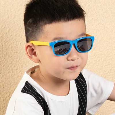 RUSIMO Childrens Polarized Sunglasses TR90 Boys and Girls Sunglasses Silicone Safety Glasses Childrens UV400 Glasses W250109