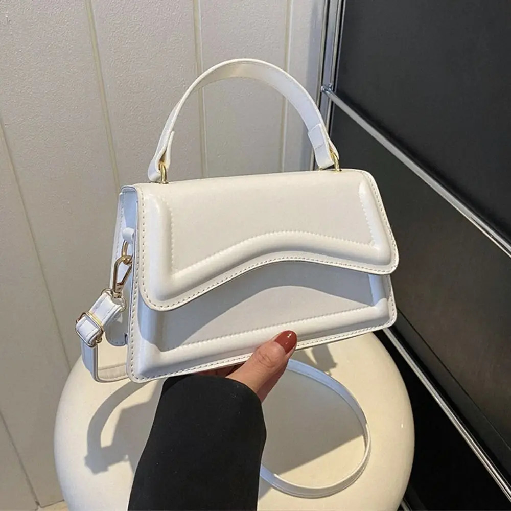 Fashion Sling Shoulder Bag Trend PU Leather Messenger Handbags Solid Color Leisure Stylish Crossbody Bags For Women Girls 250106