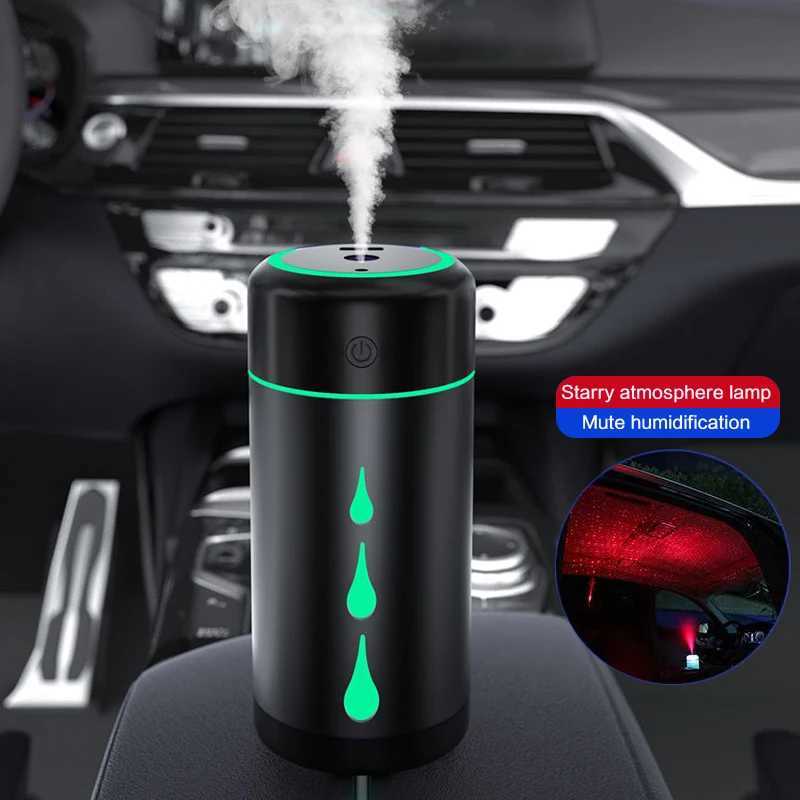 Car Air Freshener 3-color car air freshener plastic alloy car room LED starry sky roof freshener indoor decoration humidifier difference H250108