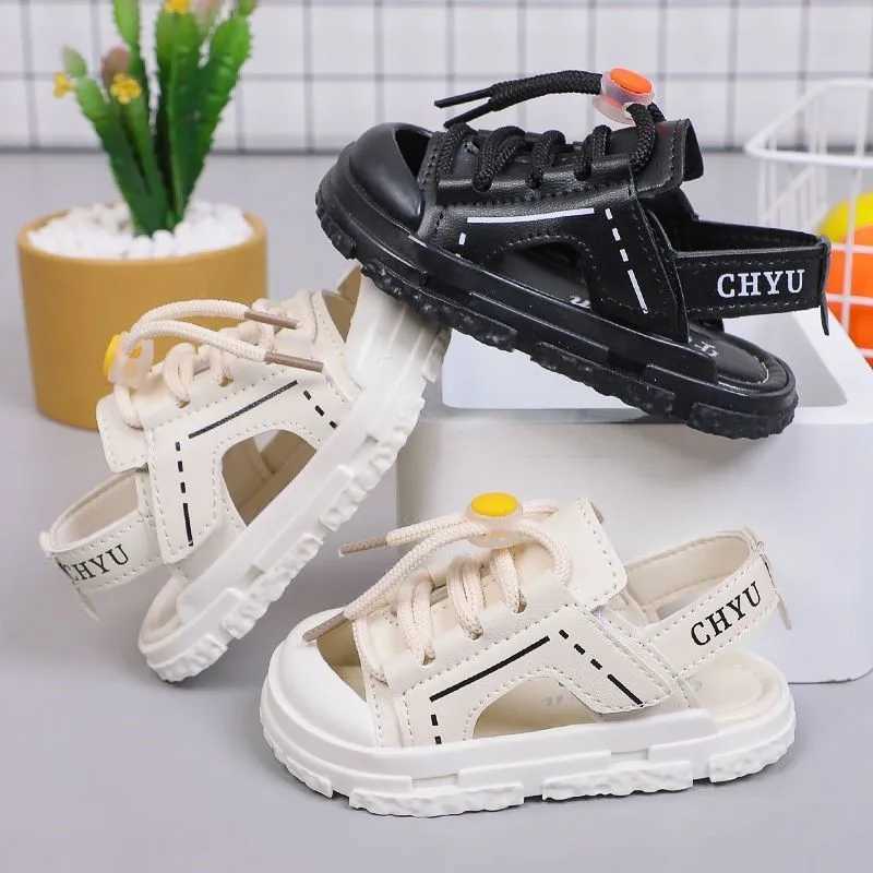 Childrens protective sandals summer beach anti kick soft shoes childrens first step on foot newborn photography props W250108