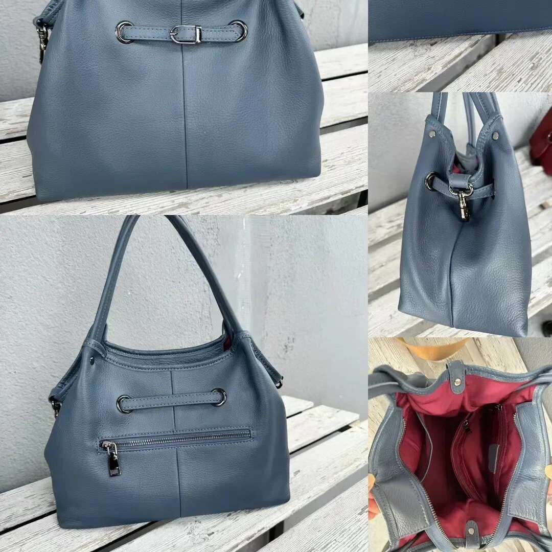 2025 Layer Cowhide Natural Drop Large Capacity Women's Fashion Simple Shoulder Oblique Women Designer Bag