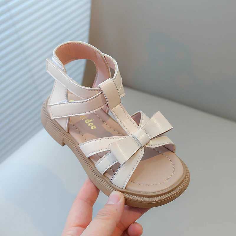 Girls summer sandals childrens gladiator sandals high top bow princess sweet water shoes childrens Roman sandals beige soft W250108