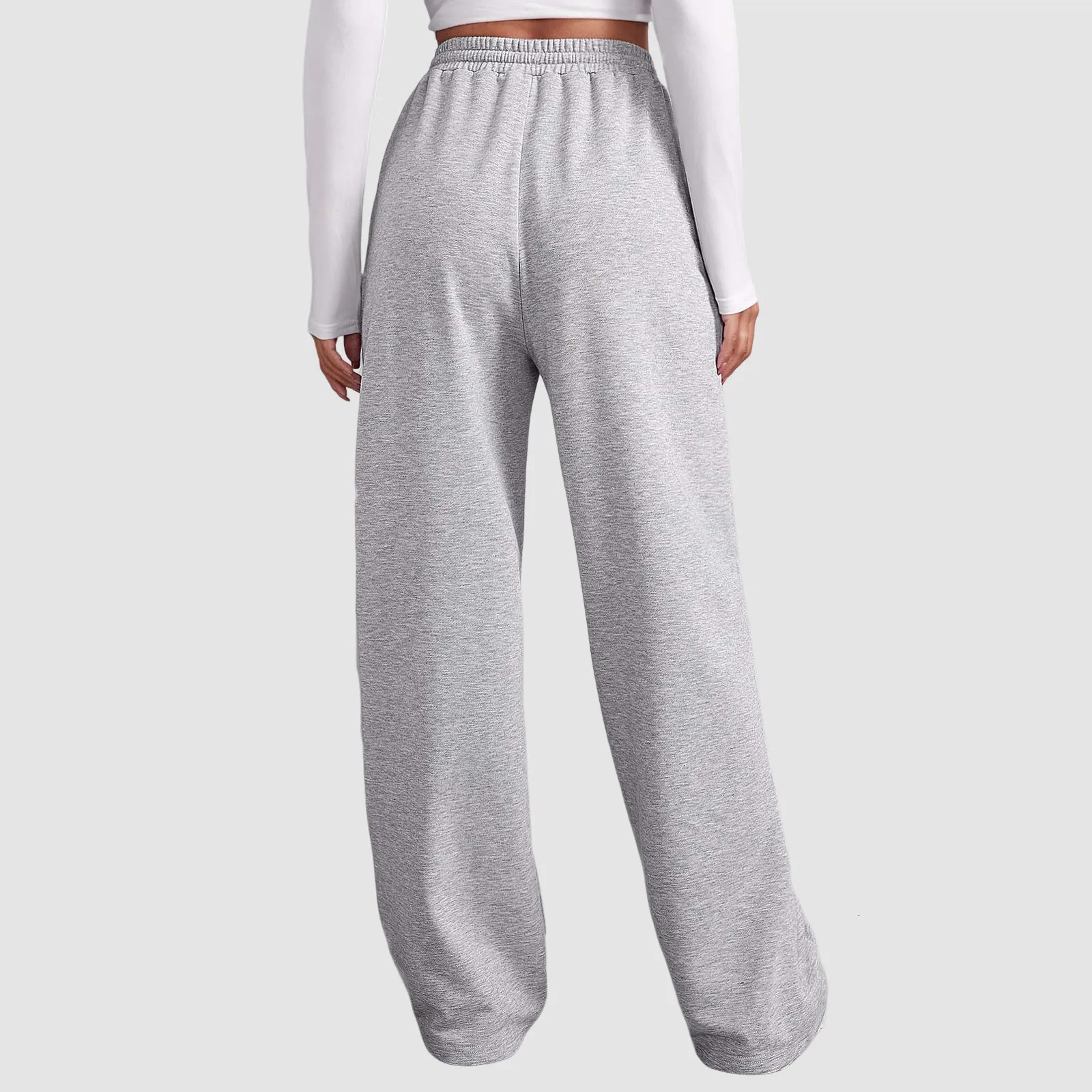 Womens Trousers Sport Jogging Fleece Lined Sweatpants Straight Leg Pants Bottom Joggers Workout Basic 250109