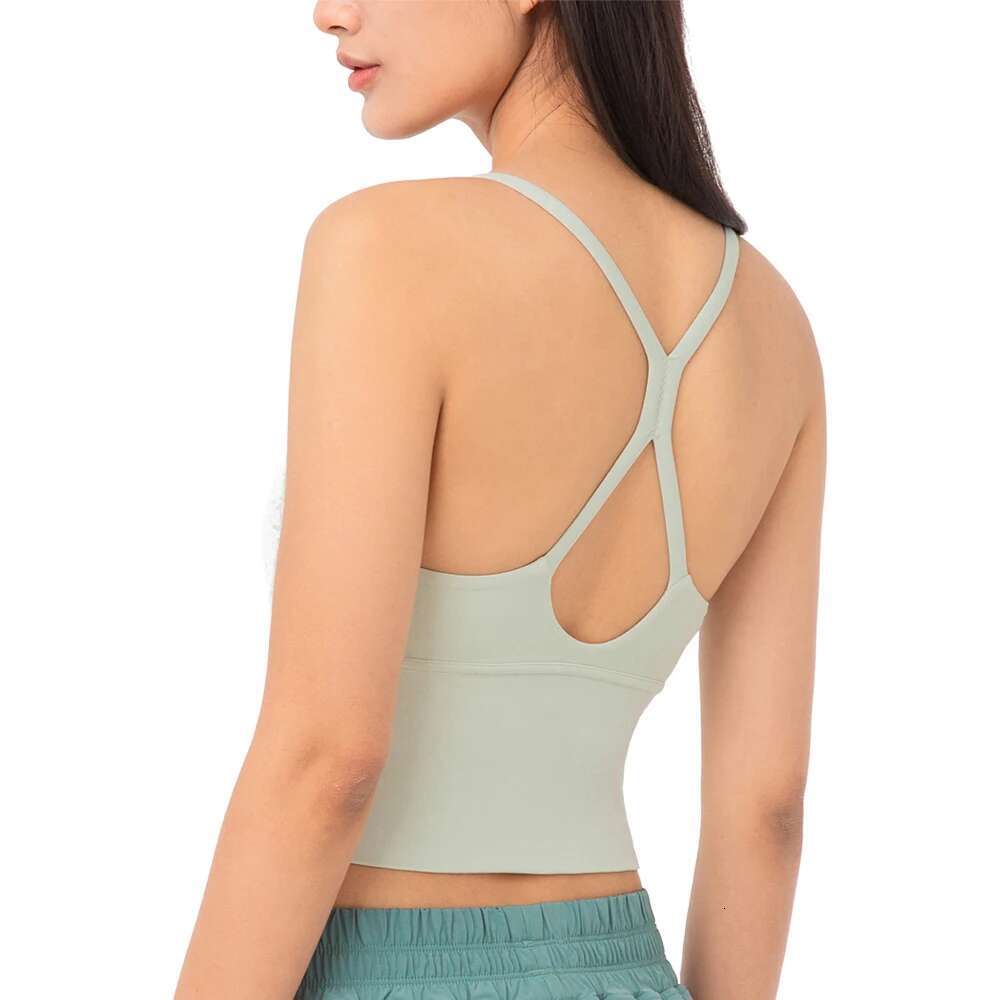 Vnazvnasi Push-Up Yoga Vest Sexy Backless Running Tops Quick Dry Anti-Friction Gym Bra V-Neck Padded Female Fiess Tops