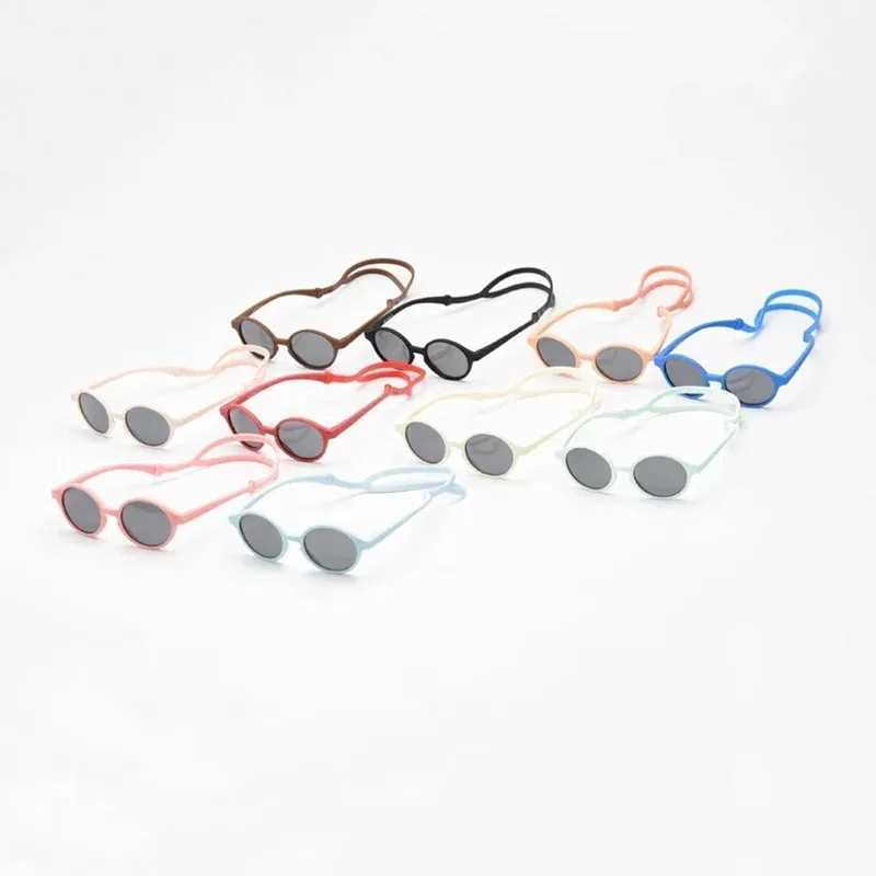 0-4 year old baby silicone glasses UV400 protection TPEE polarizing band baby girl flexible sunglasses with free silicone strap W250109