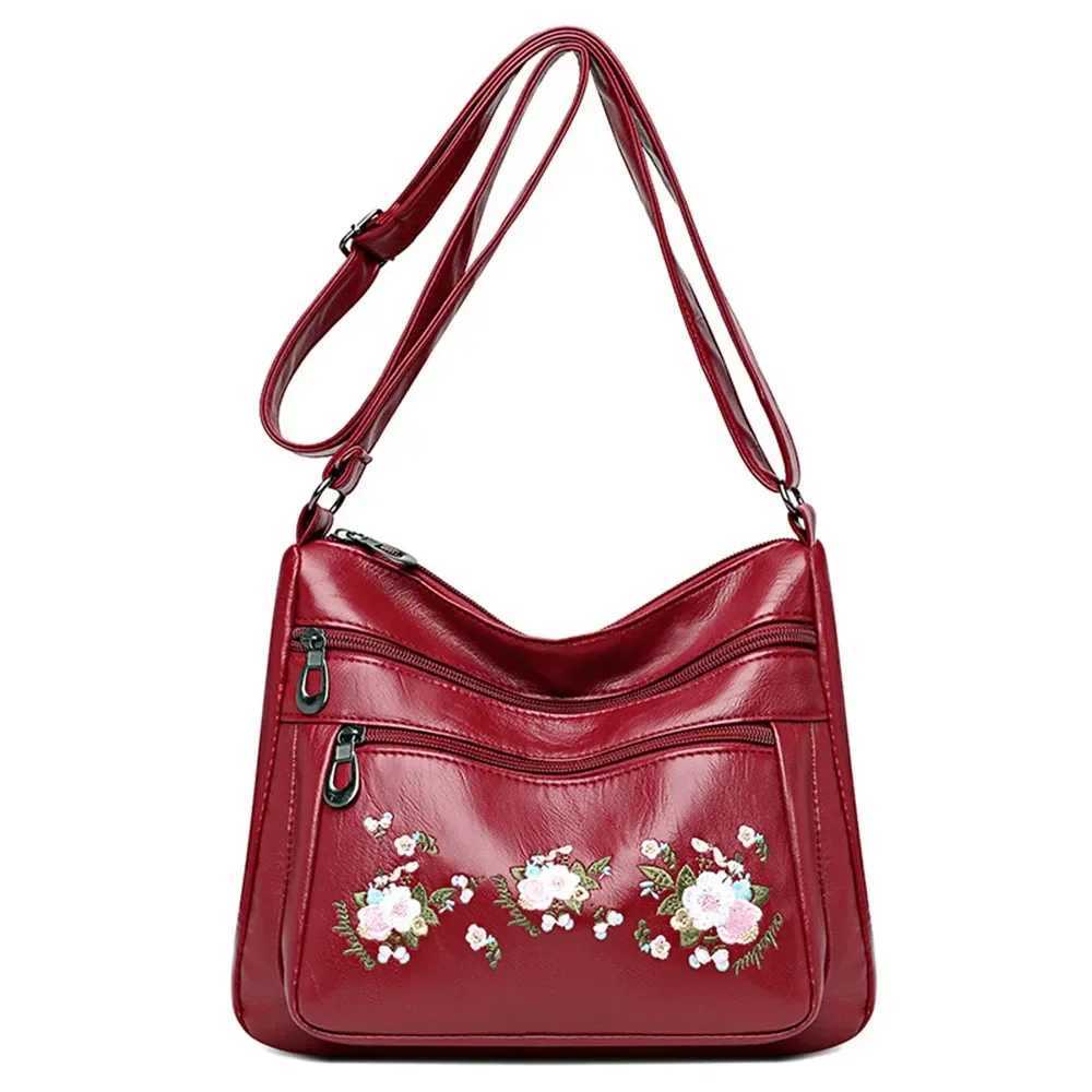 Large Capacity PU Leather Shoulder Bag for Women Zipper Multi-layer Handbag Messenger Crossbody Bag Elegant Ladies Hand BagsXJ250108