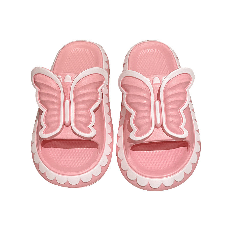 New slippers women wear lovely butterfly outside summer indoor home bathroom bath non-slip thick soled slippers 36-41 Wholesale