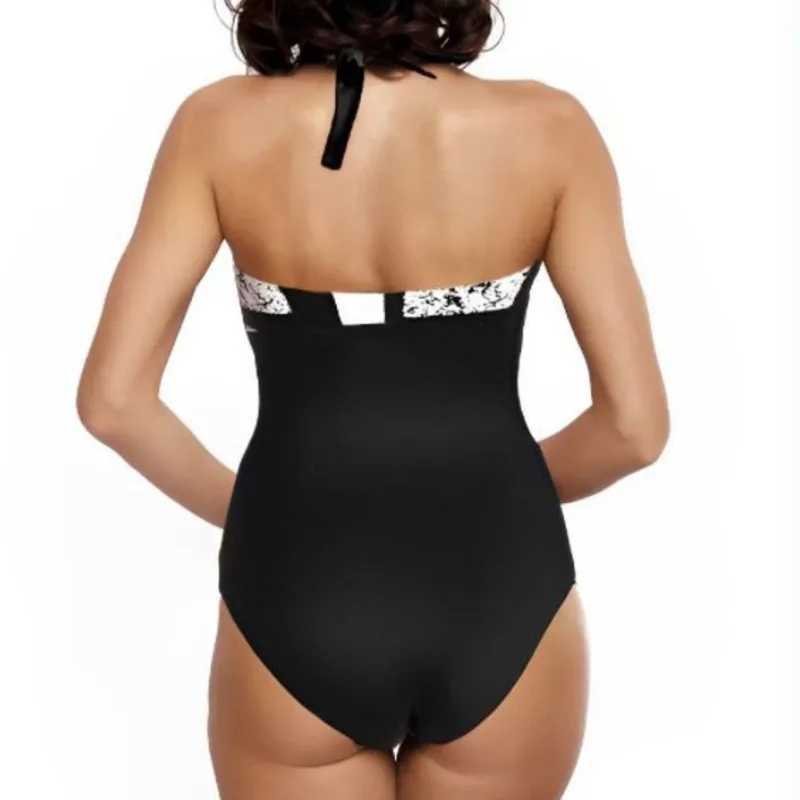 Sexy Print One Piece Large Size Swimwear Push Up Women Plus Size Swimsuit Closed Body Fa Bathing Suit For Pool Beach WearXJ240108