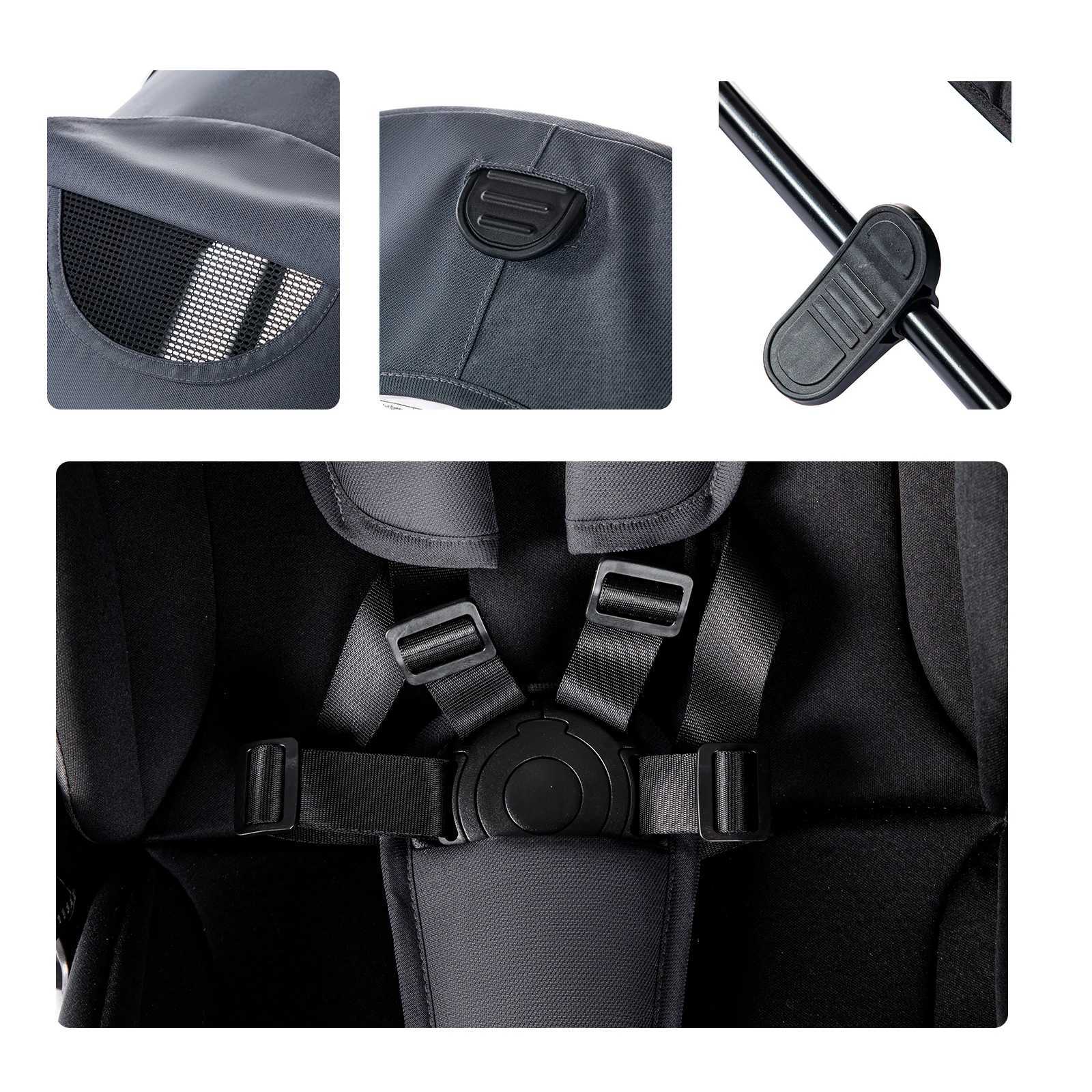 Baby stroller reversible seat newborn stroller with subwoofer mode luxury folding baby stroller toddler stroller baby pram Z250319