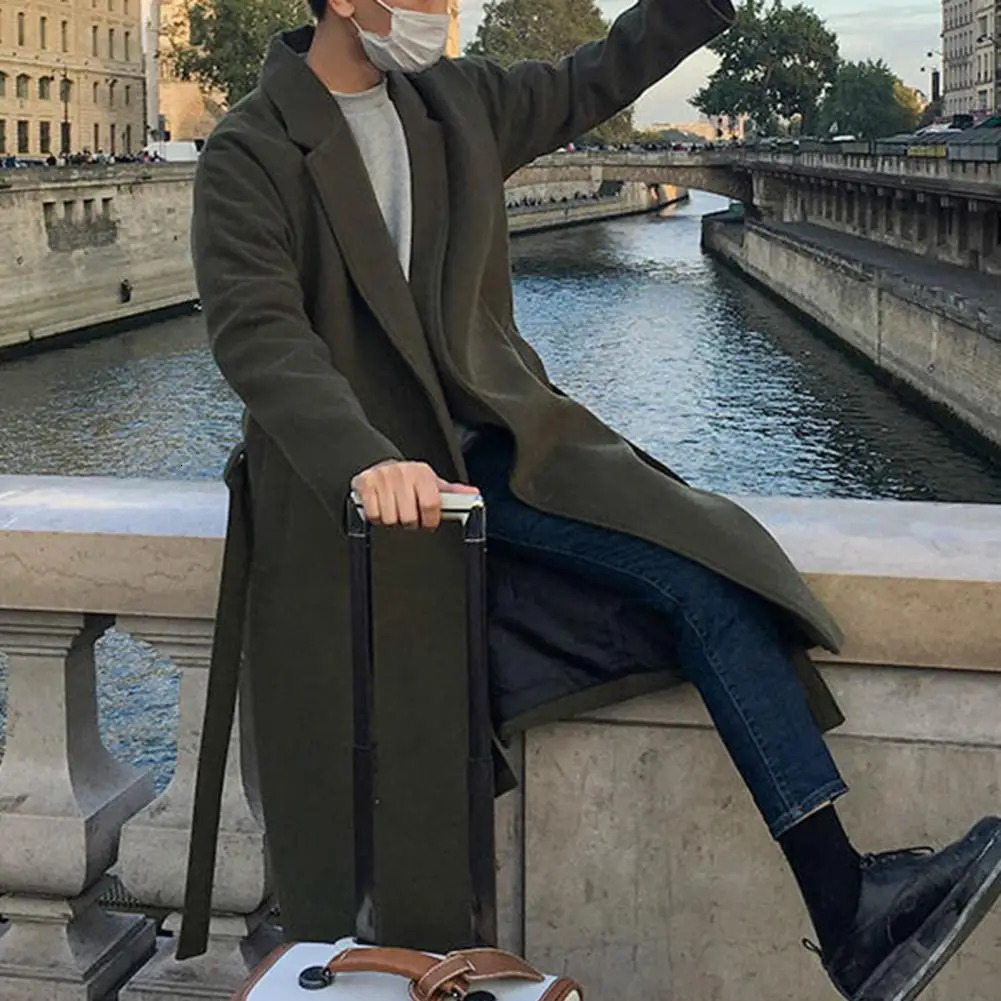 Men Loose Coat Stylish Mens Casual Overcoat for Offduty Office Look Trendy Autumn Winter Fashion Long Sleeve Suit 250106