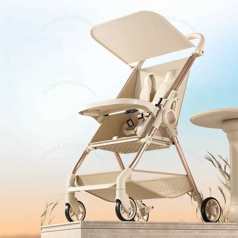 Ultra light baby stroller foldable travel bag umbrella stroller adjustable backrest simple baby stroller with dining tray W250109