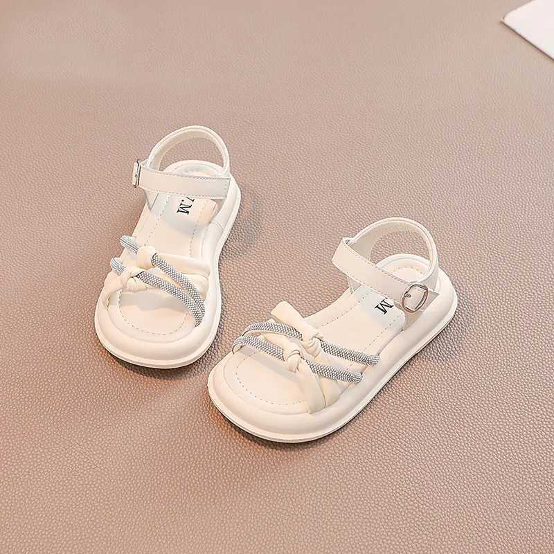 Girls Sandals 2024 New Summer Childrens Fairy Style Fashion Womens Anti slip Princess Shoes W250108