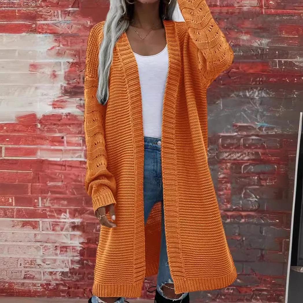Oversized Long Knitwear Cardigans Casual Women Loose Long Sleeve Knitted Sweater Overcoats HHMY-DH2181-42 250106