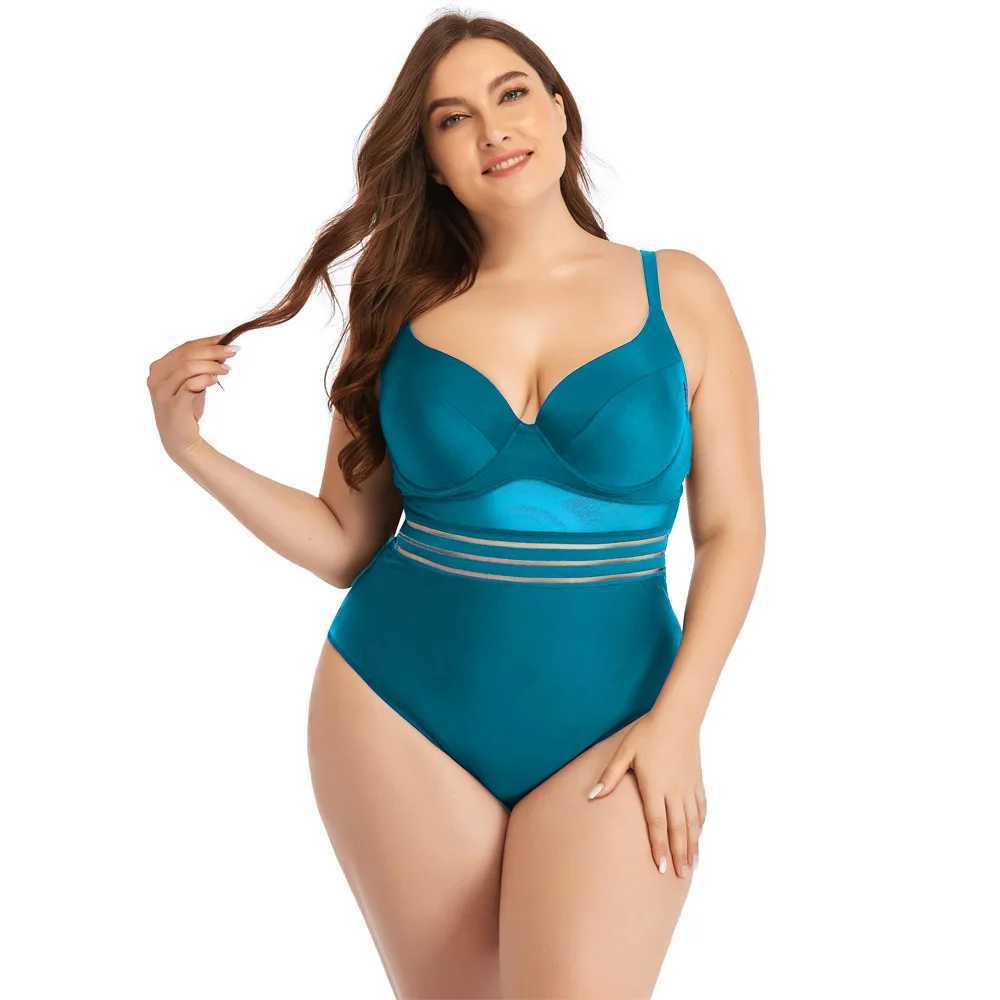 2024 New Large Size Swimsuits For Women One Piece Plus Swimwear Sexy Swim Suit 1 piece 3xl xxl one-piece Bikini Set Bathing SuitXJ240108