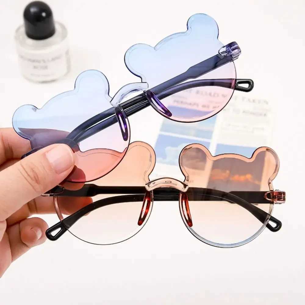 1 piece of childrens sunglasses bear shaped childrens glasses frameless UV375 childrens glasses anti glare for girls and boys sunglasses W250109