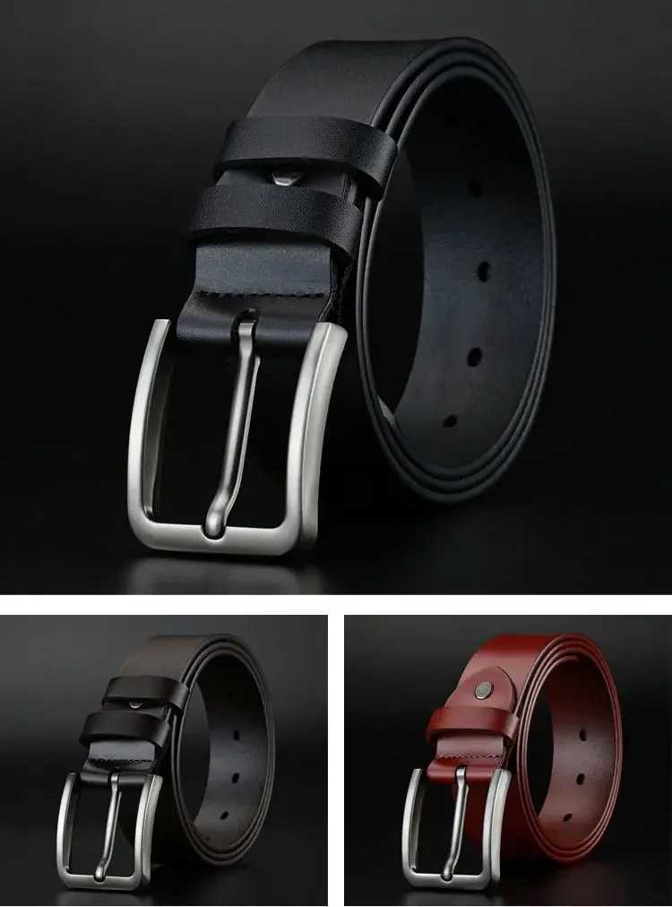 New Business and Leisure Mens Alloy Square Pin Buckle with Mens Famous Brand Luxury Design Pu Leather Jeans with Mens W250109
