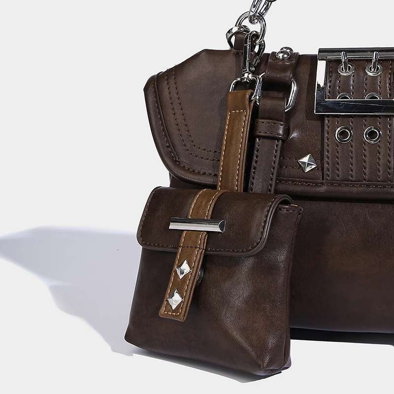 Tote Backpack Bags For Women Designer Handbags And Purses 2025 New In Vintage Rivet Lock Decoration Shoulder Crossbody