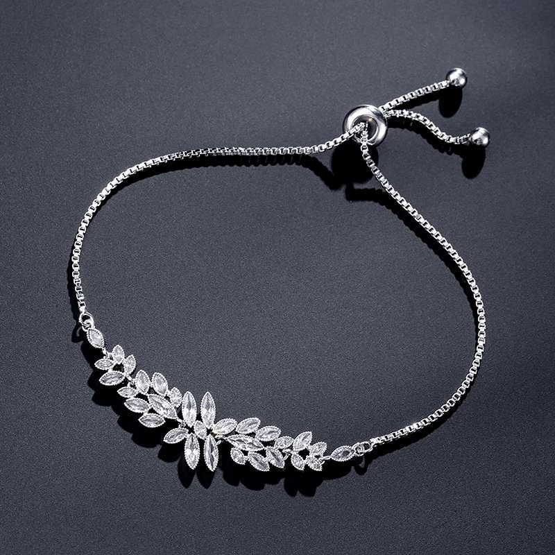 Exquisite Marquise Zircon Adjustable Bracelet for Women Cubic Zirconia Charm Bracelet Jewelry GiftsXJ250109