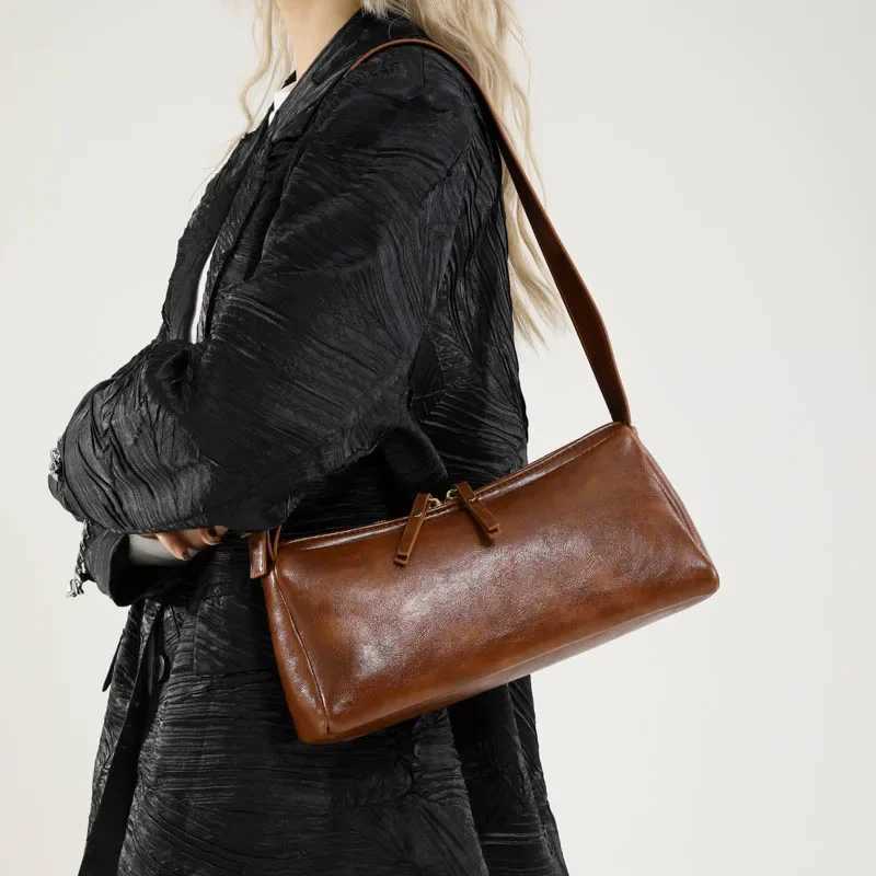 Casual Fi Solid PU Shoulder Bags Zipper Simple Versatile High Quality Large Capacity Crossbody Bags for Women 2025 Hot SaleXJ250108