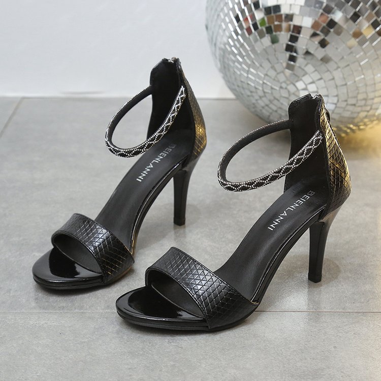 Women NEW Sandals High Heel Fashion Simple Design Versatile Plus Size Trendy Triple Black Brown Free shipping
