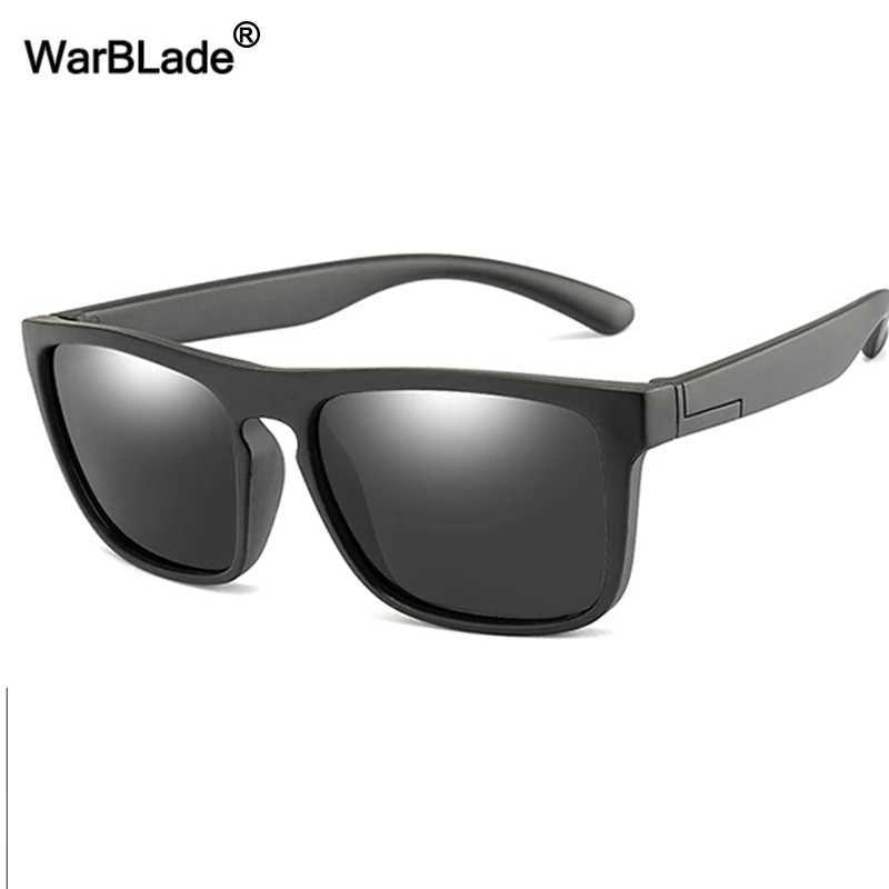 WarBlade Childrens Sunglasses Girls and Boys Polarized Sunglasses Silicone Safety Square Sunglasses Baby Glasses UV400 Oculos W250109