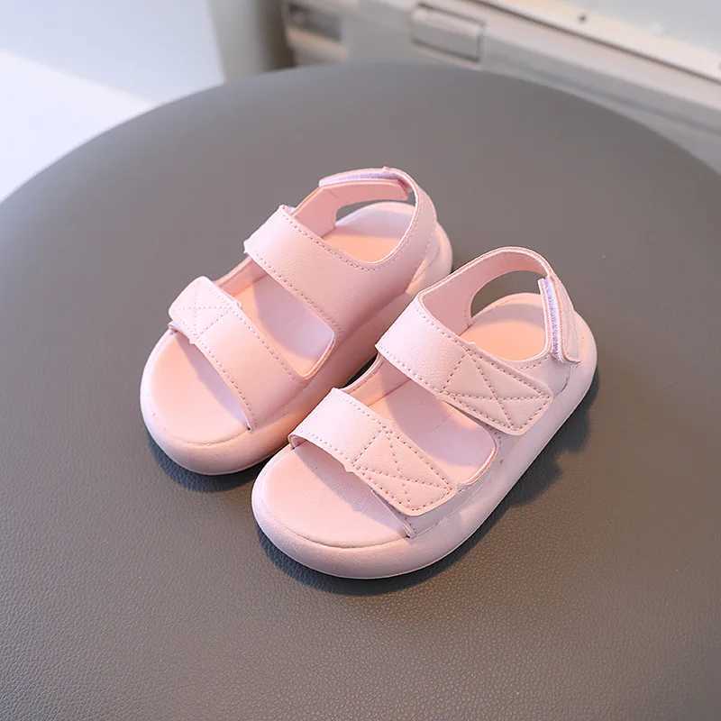 Summer new childrens sandals baby solid color candy colored sandals boys and girls fashionable breathable beach sandals W250108