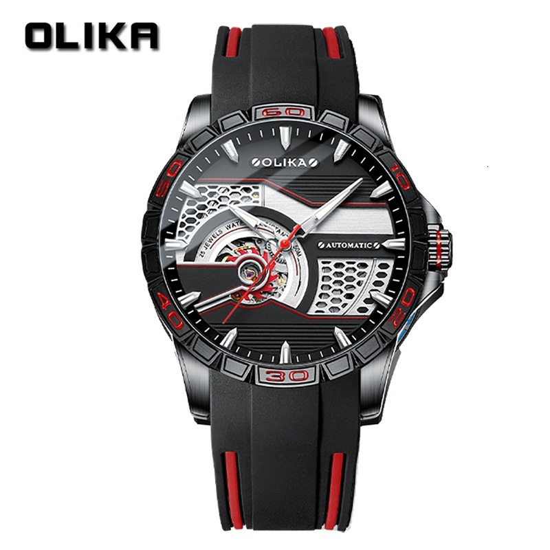 Stylish Men's Double-Sided Skeleton Automatic Watch with Luminous Features