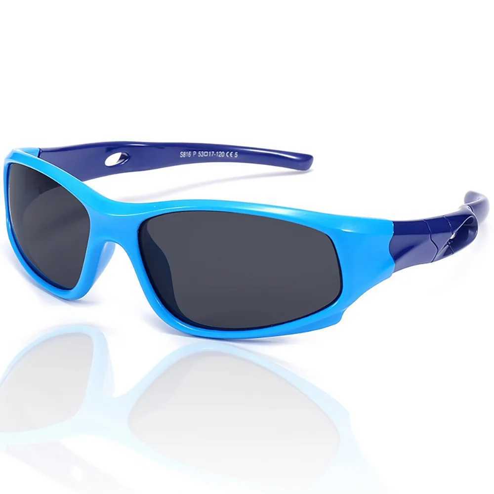 New silicone childrens sunglasses polarized sports and leisure sunglasses suitable for boys and Jill anti reflective UV 400 protection W250109