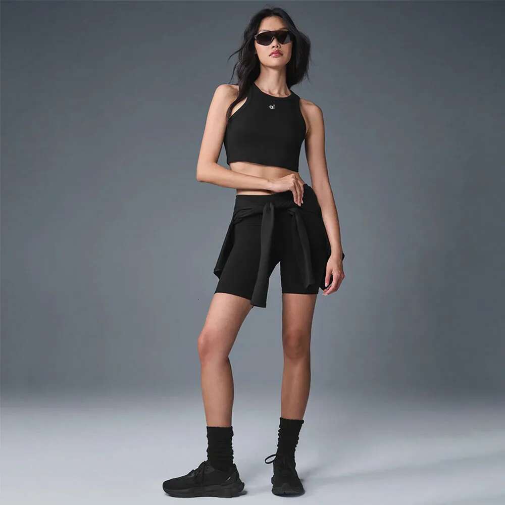 Aspire Tank Sleeveless Women Tops Yoga Short Shirts Sports Gym Fiess Running Moisture Breathable Seamless Knitted Vest