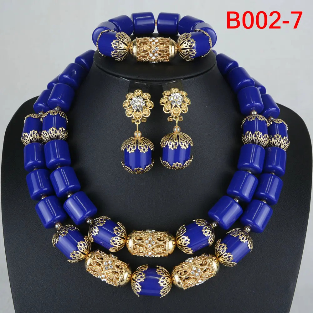 Wedding Bridal Artificial Coral Jewelry Set African Nigerian Beads Necklace 250103