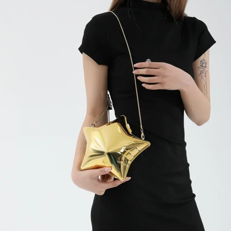 Acrylic Bright Five Pointed Star Zero Wallet 2025 Sweet Cool Spicy Girl Lipstick Party Mini Bag Banquet Niche Candy Colored Bags 250106