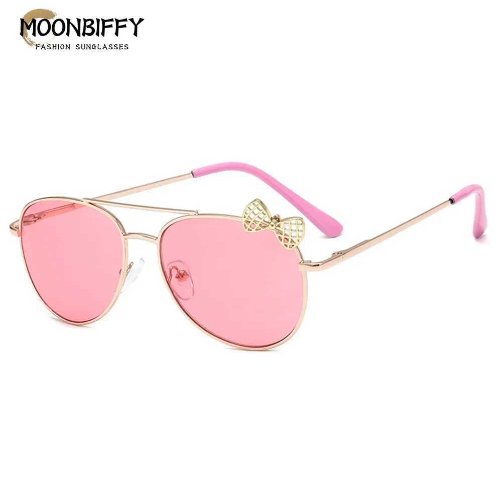 Childrens Cute Sunglasses Metal Frame Childrens Sunglasses Fashion Girls Outdoor Bicycle Goggles Par Glasses Photography Supplies W250109