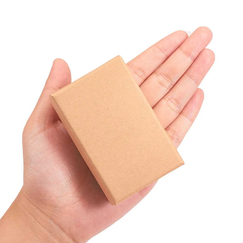24Pcs Rectangle Cardboard Paper Jewelry Set Boxes for Jewelry Gift Necklace Rings Display and Packaging Inside with Black Sponge 250106