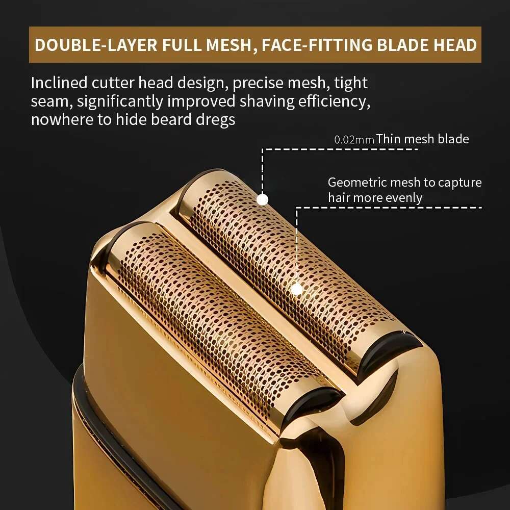 KM-TX1 Factory Direct Full Metal Electric Reciprocating Twin Blade Double Head USB Charging Men's Razor Shaver